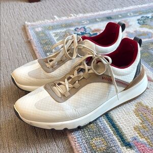 Brunello Cucinelli White and Red Sneakers